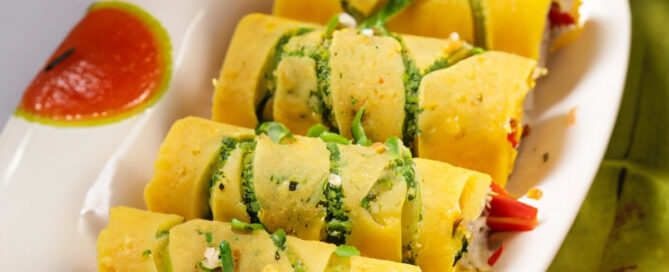 Gujarati dish - Khandvi