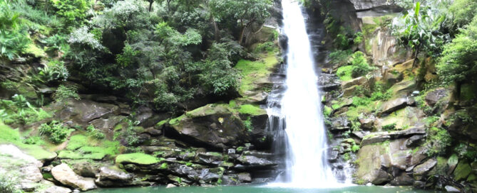 Bhalugaad Waterfall in Uttarakhand, India