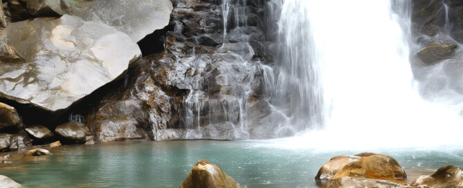 Maldevta Waterfall in Uttarakhand, India