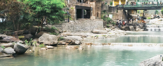 Sahastradhara Falls in Uttarakhand, India